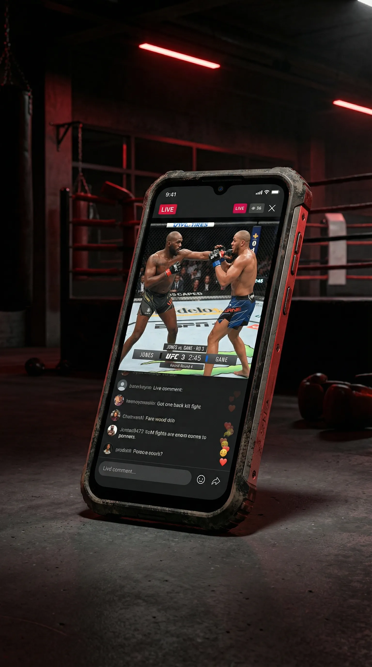 3d同人 移动端APP格斗直播界面